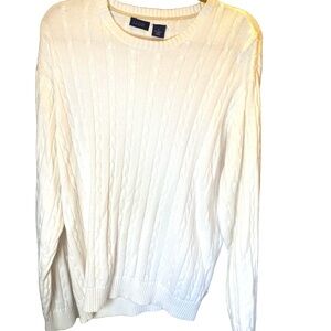 IZOD White Cable Knit Sweater